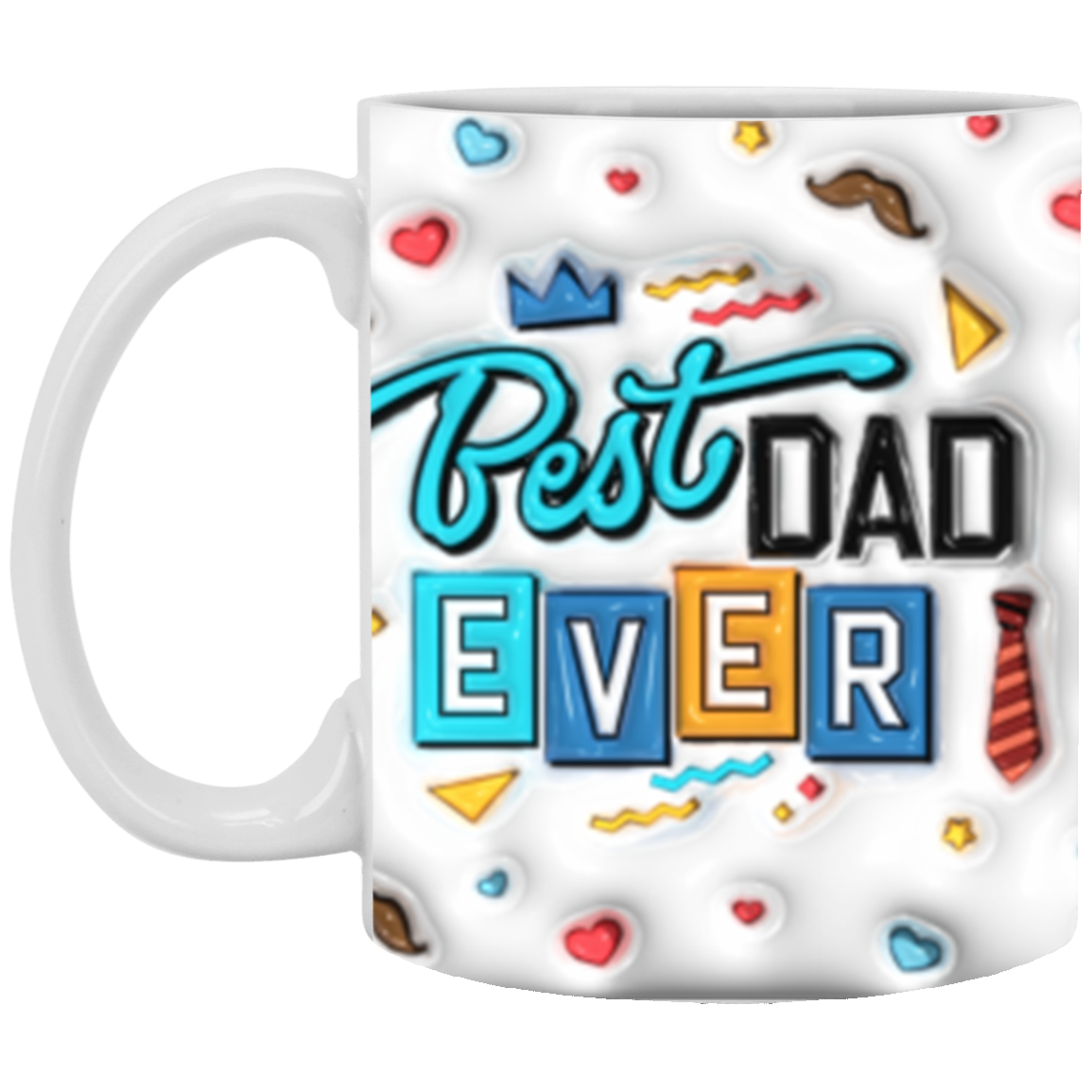 Best Dad Fist Bump | 1 Child |  Personalized  Father's Day Gift | Birthday Gift | Gift for Dad | 11oz White Mug |