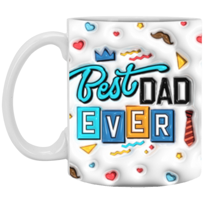 Best Dad Fist Bump | 1 Child |  Personalized  Father's Day Gift | Birthday Gift | Gift for Dad | 11oz White Mug |