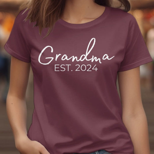Grandma EST PERSONALIZED Shirt | Perfect Mothers Day Gift | Birthday Gift | Comfy Sweatshirt | Comfy T-Shirt | Show her how much you love her