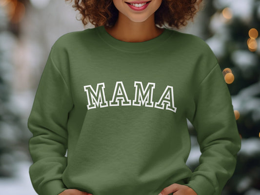 MAMA Sweatshirt White Print  | Perfect Gift to Celebrate Mother's Day | Mother's Day Gift | Birthday Gift | Just Because Gift | Celebrate Mom